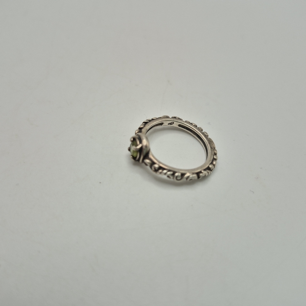 Carolyn POLLACK FANTASTIC PRICE 2 Rings Peridot Sterling & Sterling Stackable. - Picture 5 of 11